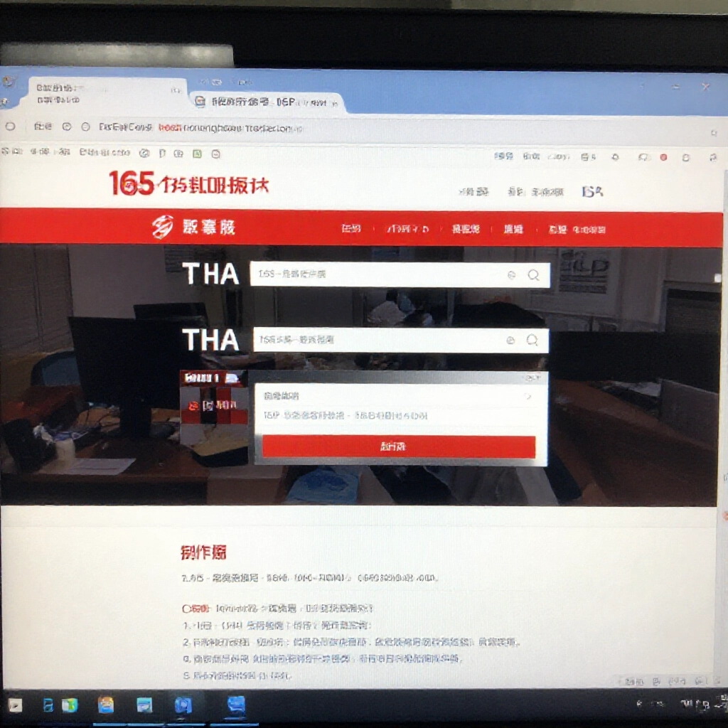 瀏覽器顯示台灣165反詐頁，從THA登入跳轉，中華電信跟遠傳logo環繞，紅色警示氛圍辦公桌