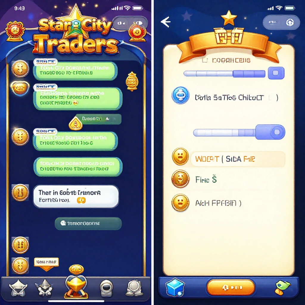 社交遊戲如星城聊天室幣商交易畫面,對比現金版娛樂城的直接兌換介面,強調法律差異